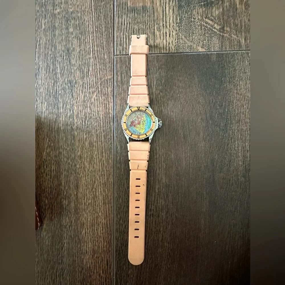 Vintage Tali Wind Up Watch - Biplane Flying Over Manhattan